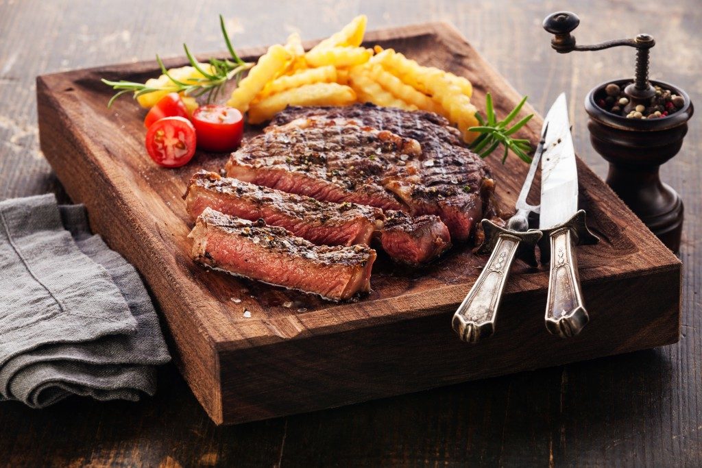 Sliced organic medium rare grilled Steak